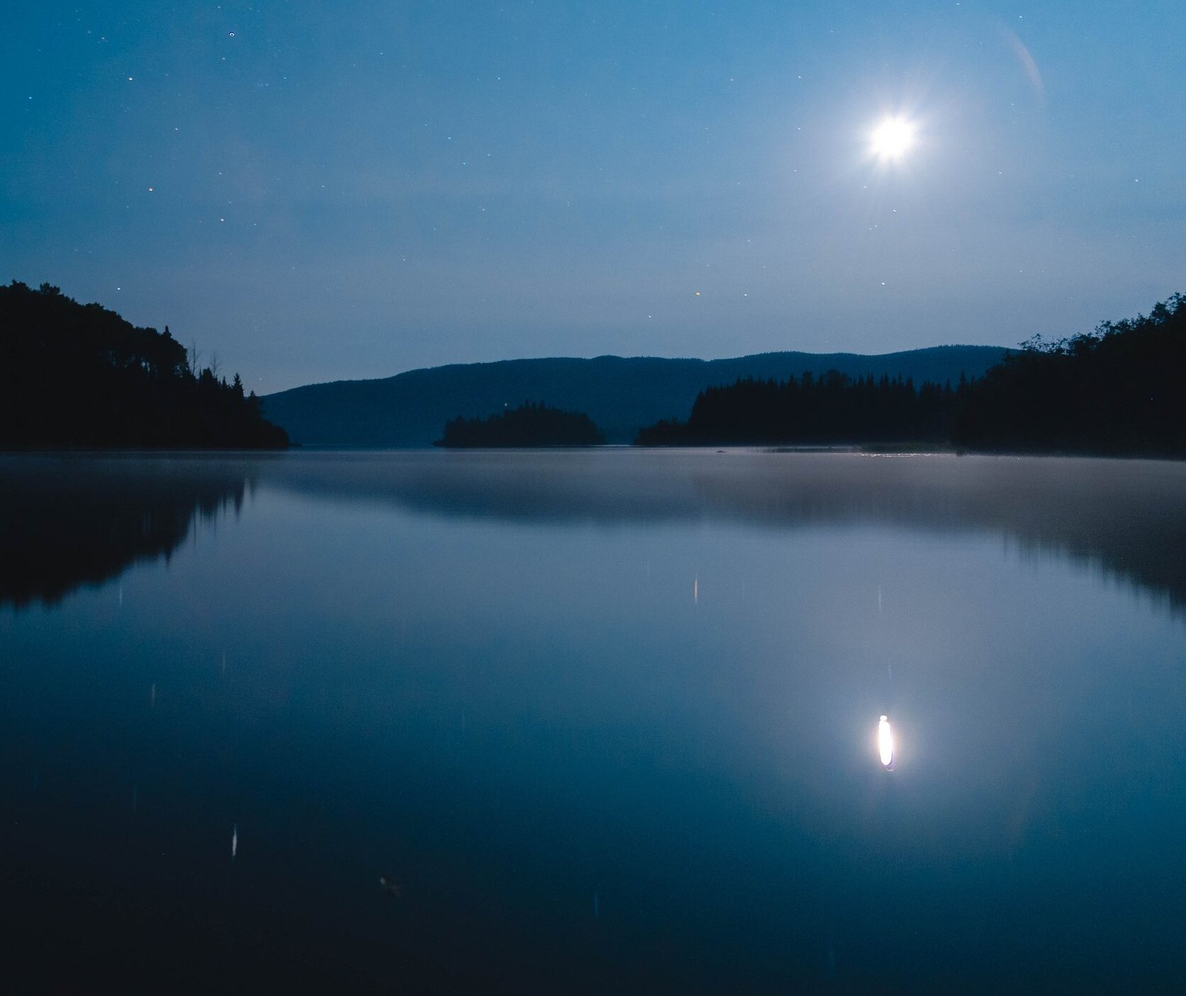 lake at night